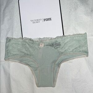 (M) Victoria's Secret Lace Cheeky Trim Panty - Green
